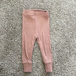 Little Bipsy Taupe Ribbed Leggings